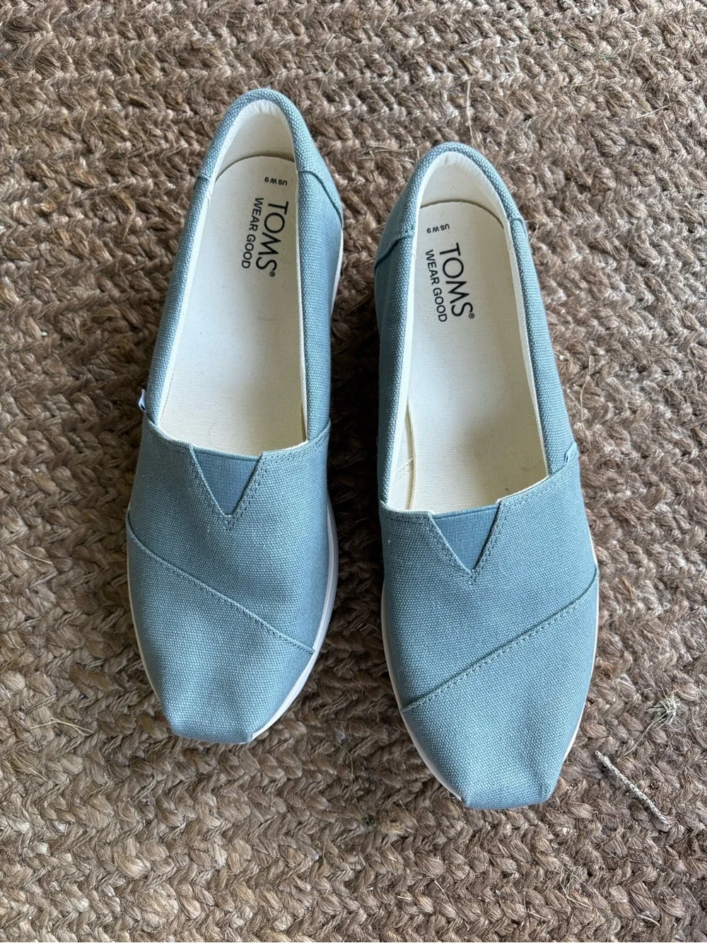 TOMS Canvas Slip-On Shoes in Sage